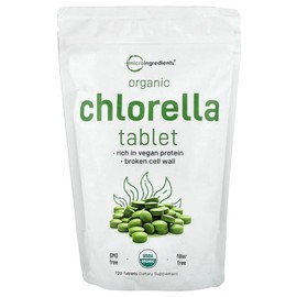 Micro Ingredients Organic Chlorella Tablets 720 (0.5g per tablet) MII-02342, 1 unit, 720 tablets / Micro Ingredients 유기농 클로렐라 정제 720정(1정당 0.5g) MII-02342, 1개, 720정