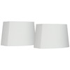 Set of 2 Hardback Oval Lamp Shades White Medium 12.5"