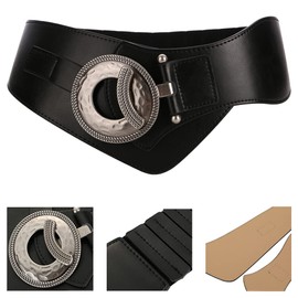WEIWUXIAN Women's Wide Belt, Wide Women's Waist Belt, Women's Dress Decoration Belt, Fashion Vintage Women's Belt for Women Girls Dresses, Dresses and Everyday Wear, black