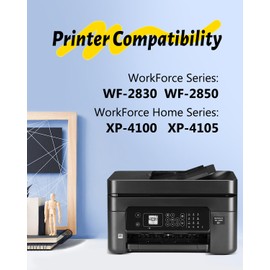 212 XL High Yield Remanufactured for Epson 212 Black Ink 212 T212 T212XL Ink Cartridges for Epson WF-2850 WF-2830 XP-4100 XP-4105 Ink Cartridges (3 Black Pack)