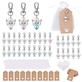 Sweieoni Angel Pendant Guardian Angel Guest Gifts Confirmation Angel Pendant Key Ring Guest Gifts Wedding for Christening Gifts Key Ring Angel for Guests Guest Gift Christening