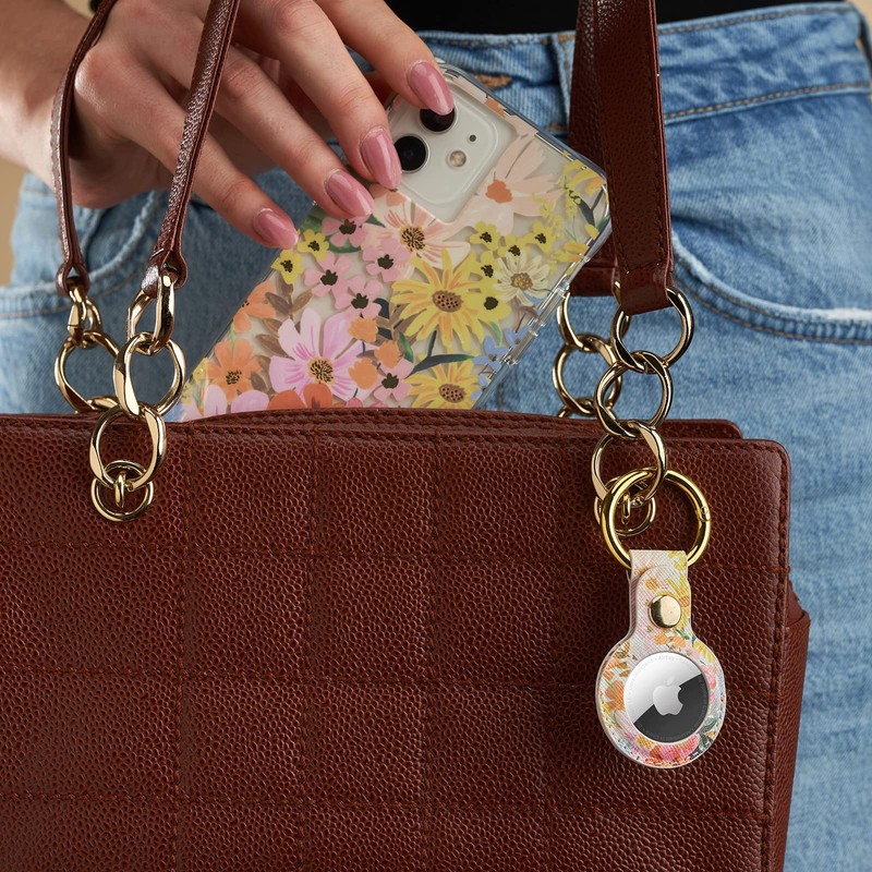 [Rifle Paper Co.] AirTag Case Keychain Type with Clip Ring