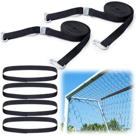 Sonwyoung 2 Pcs Soccer Goal Net Support Straps Heavy Duty Nylon Straps with Strap Loops for 24 ft Goal, Prevent Net Sagging, Easy Setup for Training, Games, Backyard Use