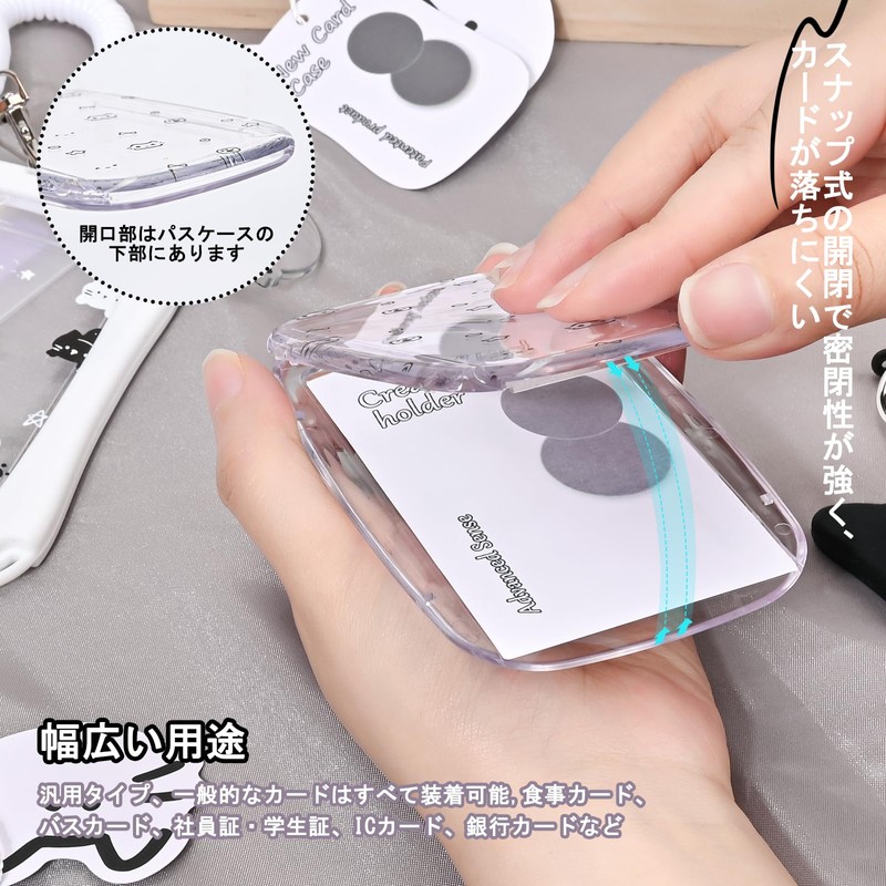 Newseego Pass Case, Commuter Holder, Cute, Women's, IC Card Case,