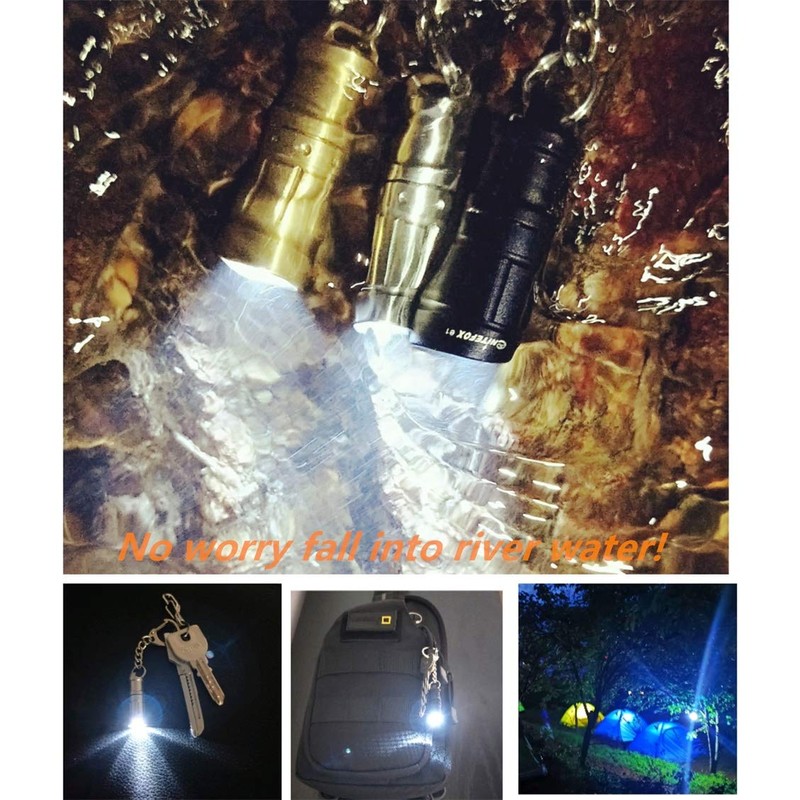 Super Mini Small Tiny Keychain Flashlight, Smallest Bright Key Ring