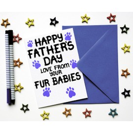 Fathers Day Card From Fur Babies, Father's Day Card For Dog, Cat Dad, Grandpa