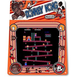 Tin Sign For Donkey Kong Classic Arcade Marquee Game Room Man Cave Wall Decor - 8"X12" Metal Sign