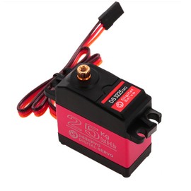 Pack of 2 25kg RC Servo High Torque Servo Motor Full Metal Gear Steering Servo DS3225 for DIY RC Model 1/8 1/10 Baja Cars Robot Boats, Control Angle 180°