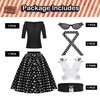 Leadtex Sock Hop Outfits Women, 1950s Poodle Skirts, Poodle T-Shirt