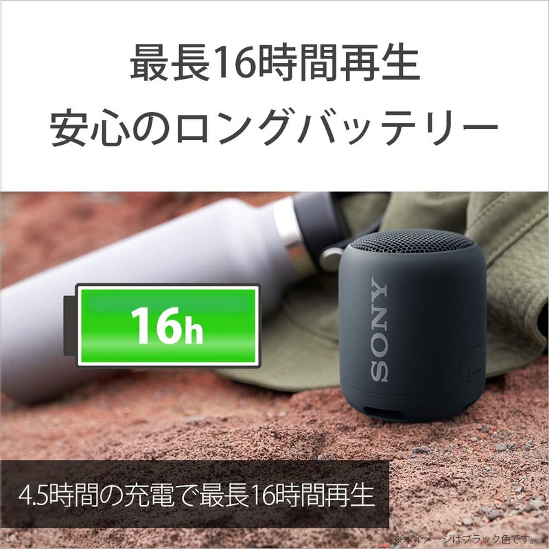 Sony SRS-XB12 Wireless Portable Speaker: Waterproof, Dustproof, Bluetooth Compatible, Deep
