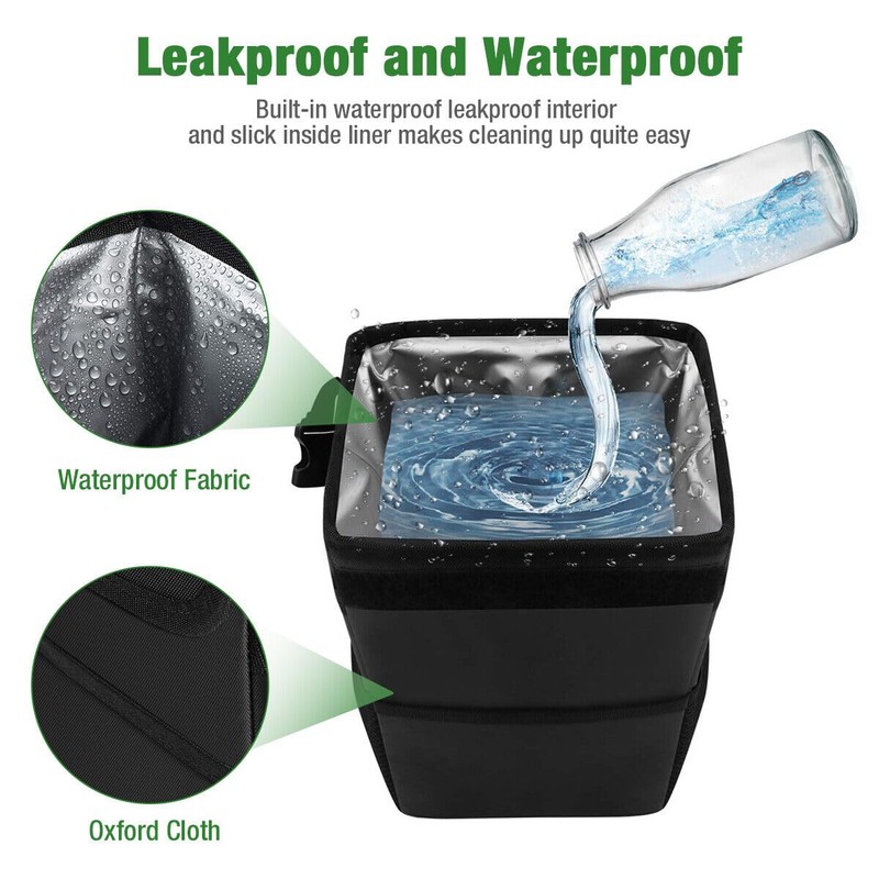 Universal Car Bin Trash Can with Lid Waterproof Storage Dustbin