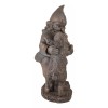Whimsical Mr Gnome Dancing With Hare Rabbit Fairy Garden Figurine