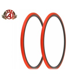 ALTA 2 ALTA BICYCLE WIRE BEAD 700 x 28c LIGHTWEIGHT RED TIRES SPEEDY SLICK TREAD.