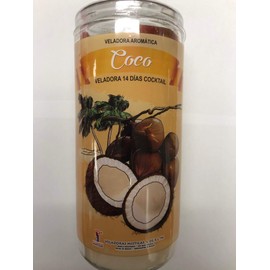 Coconut 14 Day Prepared Scented Candle in Glass (Coco)