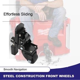 EODSAD Upgraded Packout Caster Wheel Kit Heavy Duty Stainless Steel Swivel Wheels for Milwaukee Packout Rolling Tool Box- Accessories for Packout Toolbox, 200 Lbs Capacity