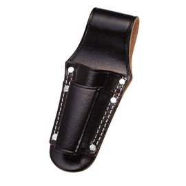 KOZUCHI SP-07 Black Split Leather Pliers Holder, 2 Tiers, Double Stitching, Embossed