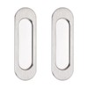 MOROBOR Self-Stick Oval Sliding Door Pulls, 2pcs Aluminum Alloy Hidden