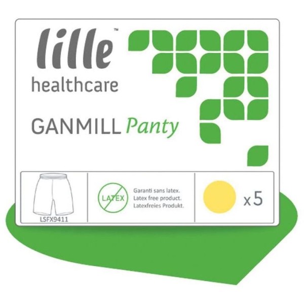 Oxypharm Ganmill Panty Slips de maintien Lavable Lille Healthcare Boite de 5, L