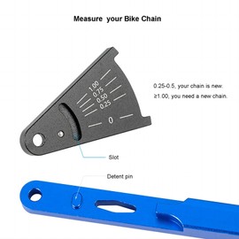 Mimoke Bicycle Chain Gauge Wear Measuring Ruler Mountain Road Bike Wear Chain Stretch Inspection Tool