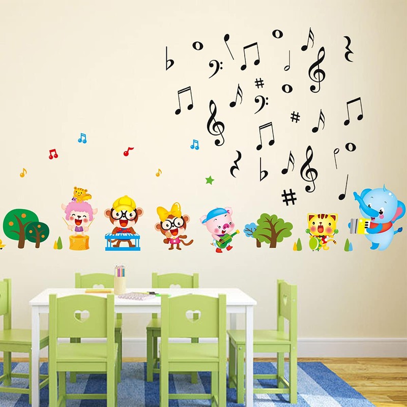 Musical Note Wall Decals Music Wall Stickers PVC Material Decals