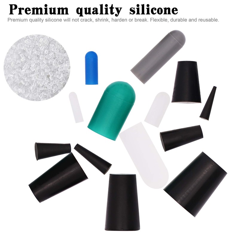 Taukealugs 170pcs High Temp Silicone Rubber Cap & Plug Assortment