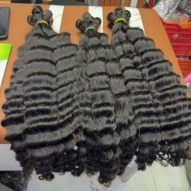 Factory Price High Quality Raw Hair Wholesaler zero Chemical Treatment Can Last 2-3 Years if Take Good Carestyle: raw hair, color: 1pcs natural wave, Stretched Length: 22"