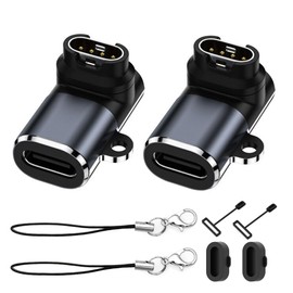 FirSea Typ C Adapter für Garmin Watch Ladekabel, USB Typ C Stecker auf Garmin Watch Ladekabel Kompatibel mit Fenix5/5 Plus/5S/5S Plus Vivoactive 3/3 Music Forerunner 395 und mehr