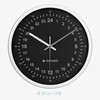 Navaris 24 Hour Wall Clock - 11.8" Analog Military Time