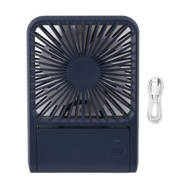 Portable Air Conditioner Fan Strong Wind Silent Operation Ultra Slim USB Desk Cooling Fan for Household Office Blue