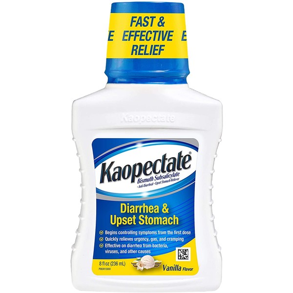 Kaopectate Multi-Symptom Relief for Diarrhea Upset Stomach in Vanilla, 8 Fl Oz