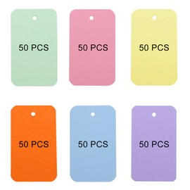 Koogel 300 Pieces 2.2 x 3.5 Inches Multicolor Kraft Paper Binder Ring Easy Flip Flash Card/Study Cards/Memo Scratch Pads/Bookmark/DIY Greeting/Index Card Stock/Note Card(50 Sheets per Set)
