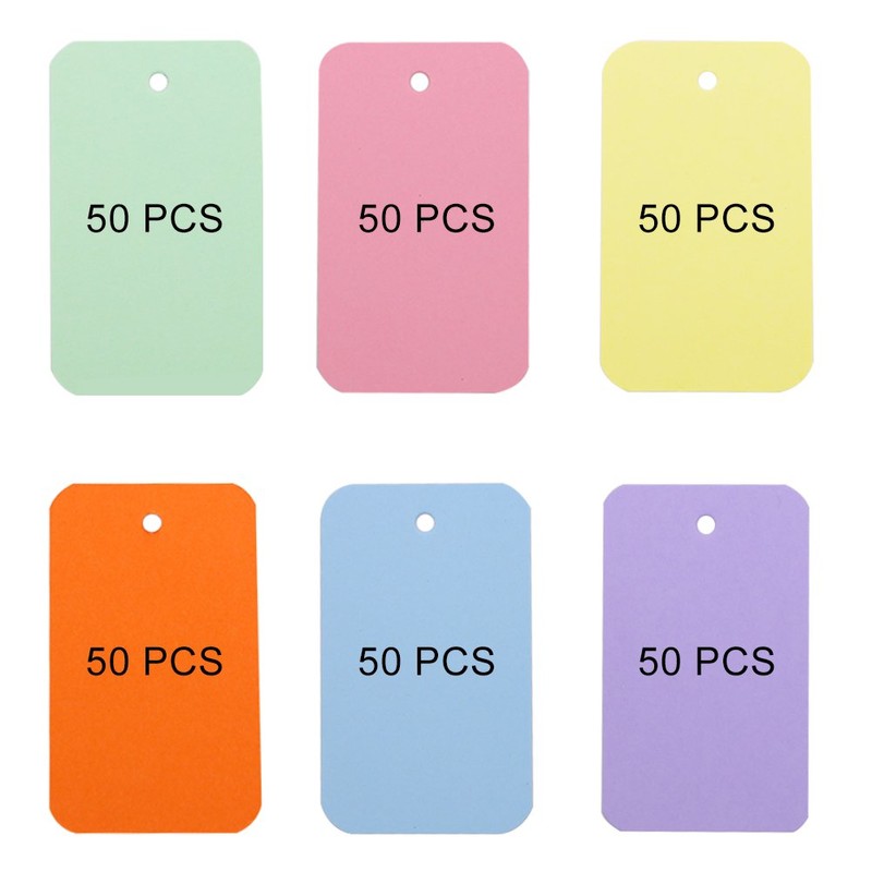 Koogel 300 Pieces 2.2 x 3.5 Inches Multicolor Kraft Paper