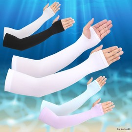 DomaeQ UV Protection Hand & Finger Cool Sleeves Hand Cover Cool Sleeve Pink 5ea