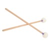 2Pcs Drum Mallet Felt Head Wooden Handle Non Slip Instrument