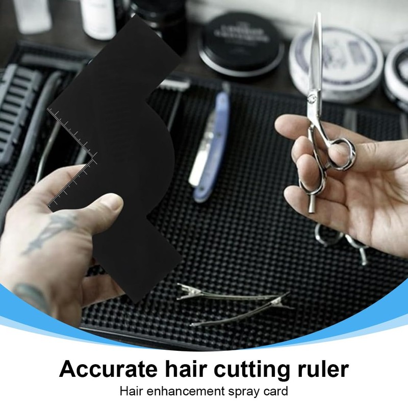 LQIOACU Men's Haircut W-shaped Ruler Beard Comb for Men, Suitable