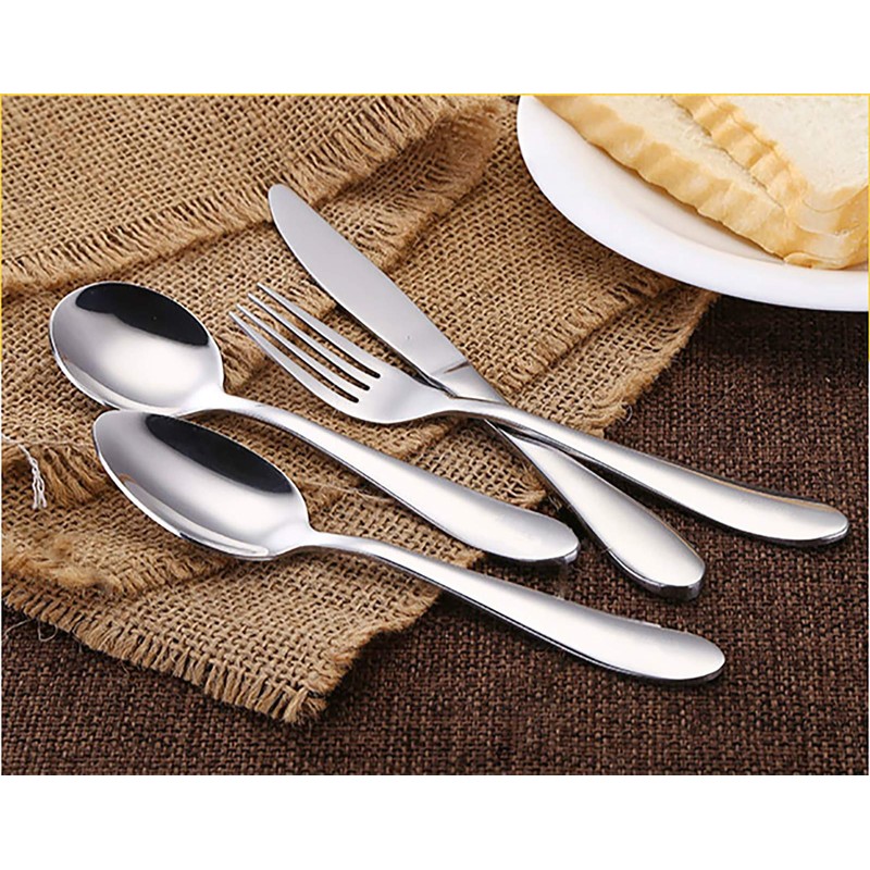 VANRA 4-Piece Children's Spoon Set Stainless Steel Cutlery Set 14