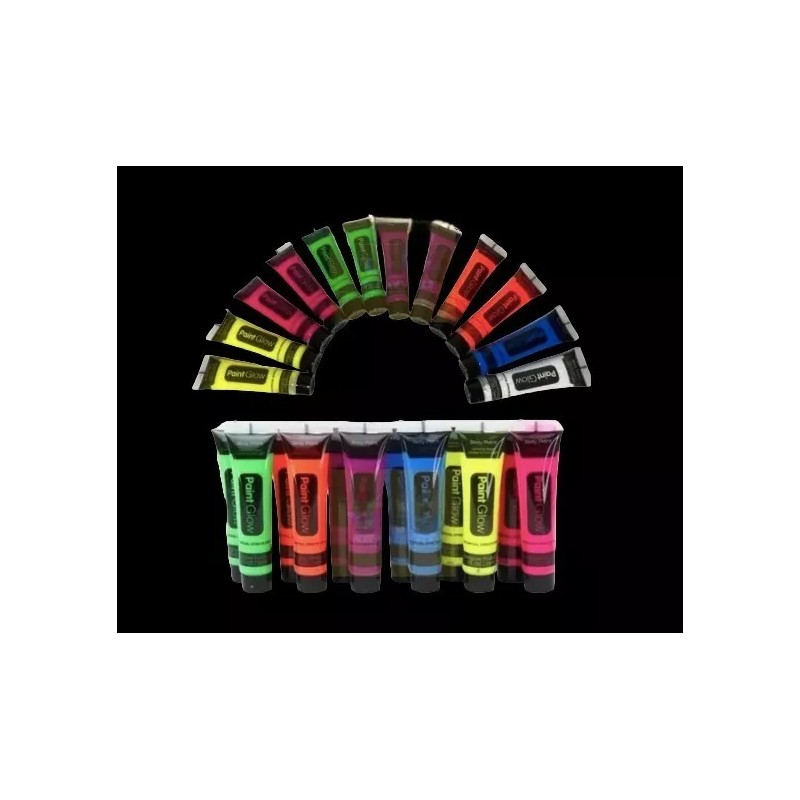 Tienda Oki 120 Pintura Neón Cuerpo Body Paint Brillo Luz