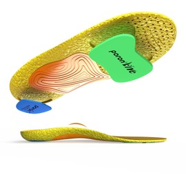 Running Shoe Insoles Sneaker Inserts - Welnove Sport Shock Absorption Insoles,Arch Support Inserts to Relieve Fatigue and Foot Pain,Energy Return & Enhance Performance-S