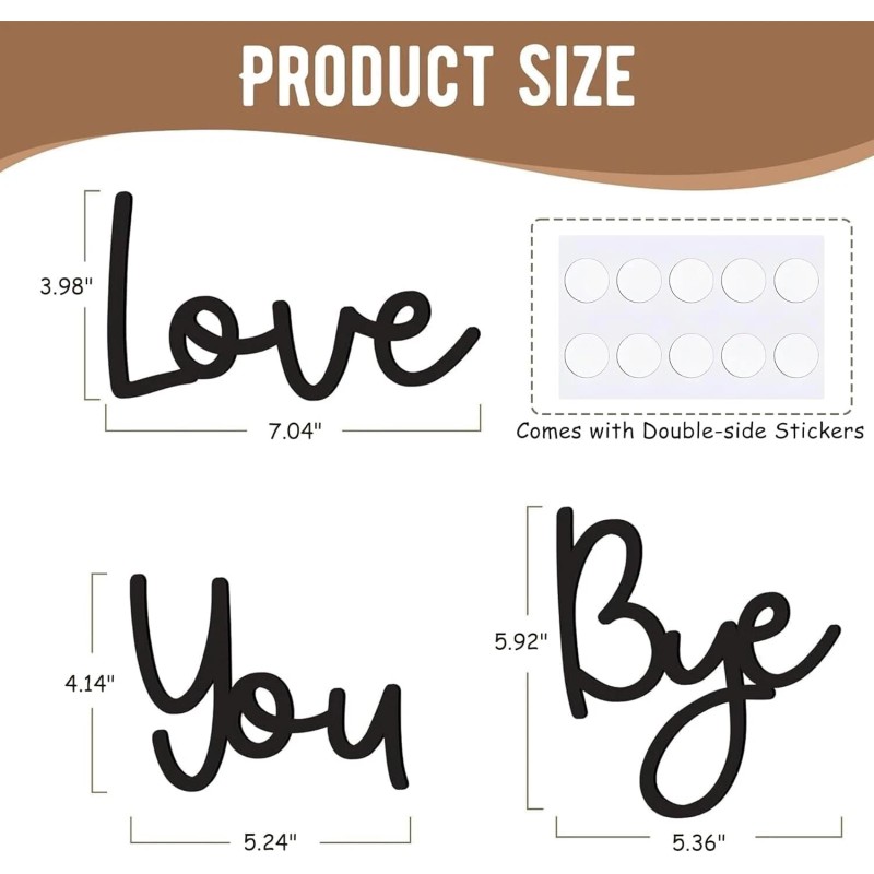 Dripykiaa Love You Bye Wood Sign Home Decor Boho Decor
