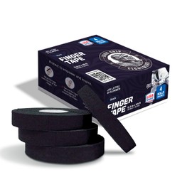 Iron Grip Fightwear Pro Finger Tape (4-Rolls) Cloth Cotton Black | for Brazilian Jiu Jitsu and Sports | Non-Slip Extreme Quality Tape | Super Strong Adhesive | 0.3 in x 45 ft (0.9cm x 13.7m)