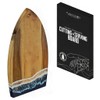FUSIONOVA Acacia Cutting Board with Epoxy - Surfboard Shaped Wood