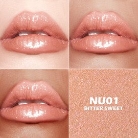 FOCALLURE Moisturizing Shiny Lipstick,Pearl Shimmery Finish,Hydrating Tinted Lip Balm with Creamy Texture,Long Lasting High Pigmented Lip Stain,Bitter Sweet