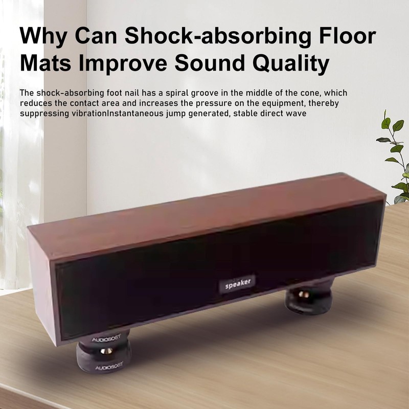Preffair Audio Isolation Feet Stand Spikes Protector Mat Non-Slip Base