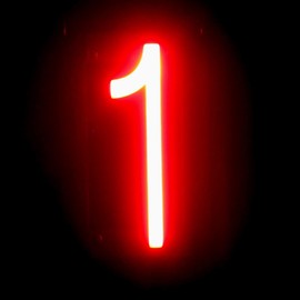 SpellBrite LED Number 1 | DIY Signs You Can Change with Red LED Numbers | Additional Components Needed to Illuminate | 6.3” tall
