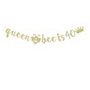 Queen Bee Is 40 Gold Glitter Paper Banner Sign For