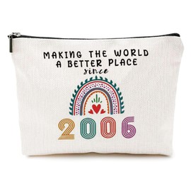 GOZINA 19th Birthday Gifts for Girls, Cosmetic Pencil Bags for Teen Girls, 19th Birthday Gifts for Her, Presents for Classmate Best Friends Bestie Sister Daughter (2006)