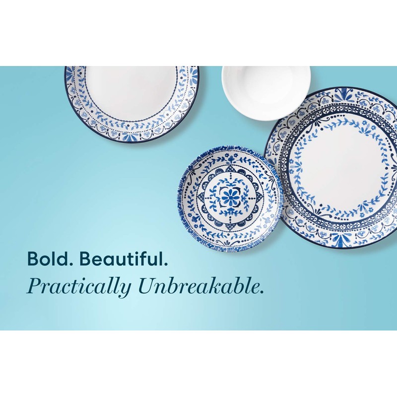 Corelle Chip Resistant Lunch Plates, 6-Piece, Portofino