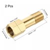 sourcing map Brass Pipe Fitting G1/4 Female to G1/4 Male