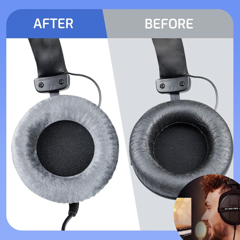 AzureRay Ear Pads Headphones for DT-770 Pro, Soft and Thickened