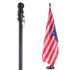 Hooomyai Indoor Flagpole Kit, Black Ball Topper Sectional Flag Pole